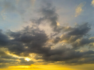 Beautiful white fluffy cloudy sky background,