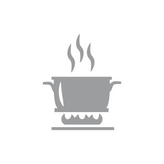 Cooking on fire symbol vector