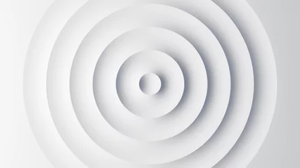 Fotobehang Abstract template of white circular waves © cherezoff