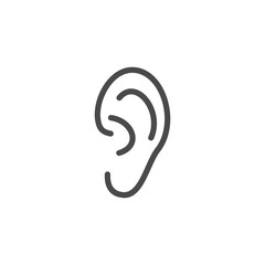 Fototapeta premium earlobe line symbol for graphic and website