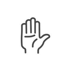 Fototapeta na wymiar Hand line icon for your web site design, logo, app, UI