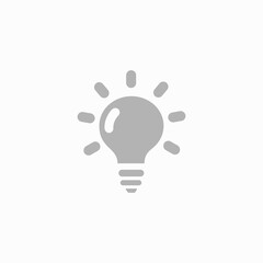 Light bulb simple flat symbol