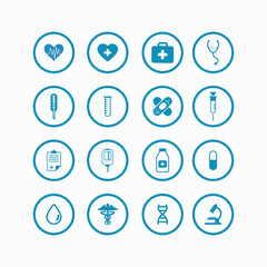 Medical line icon for graphic and web design