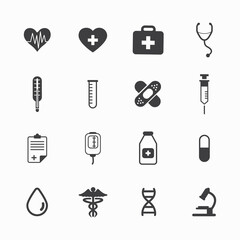 Medical line icons for graphic and web design