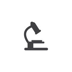 Microscope side view icon for graphic and web design