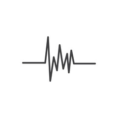 Pulse line icon for graphic and web design