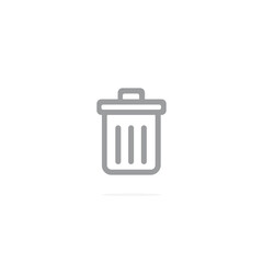 Recycling bin icon on white background