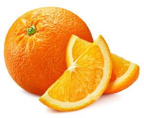 Orange full macro shoot berry healthy food ingredient on white isolated. Clipping path suitable for package