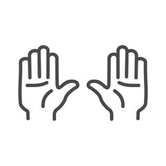 Two palm line icon for your web site design, logo, app, UI