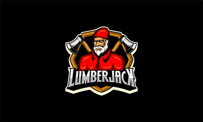 lumberjack logo vintage