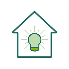 home icon. home icon with idea. home icon concept for mobile and web design, design element. home icon logo illustration. 