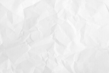 White crumpled natural paper texture for background and design art work.