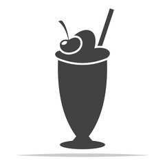 Fototapeta na wymiar Milkshake icon vector isolated illustration
