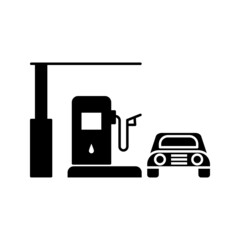 gas station vector icon on white background