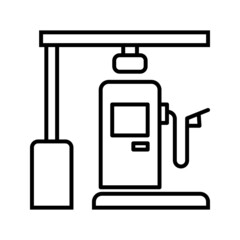 gas station vector icon on white background