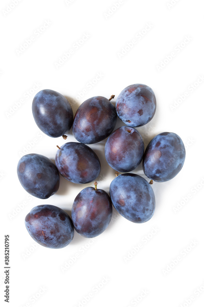 Sticker Plums on white background