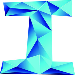 Blue roman numeral 1 on white background