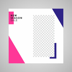 Fototapeta premium Set of sale banner template design. Editable post template social media banners for digital marketing. Vector illustration.