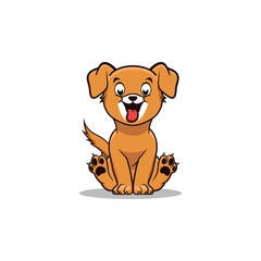 Vector Illustration Of Happy Dogs