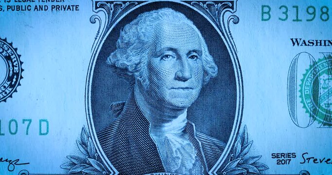 Animation background of the stop movement of the one dollars.