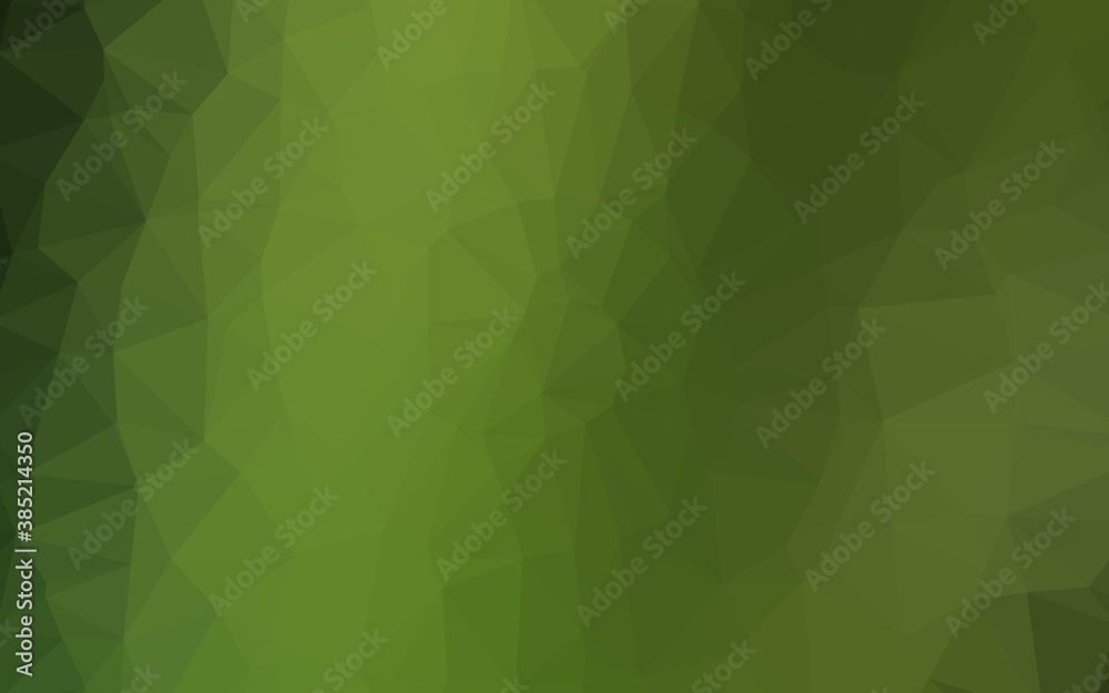 Wall mural dark green vector shining triangular template.