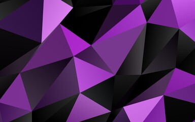 Light Purple vector shining triangular background.