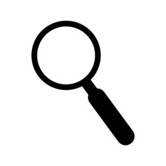 Search icon vector. Glyph symbol magnifying glass