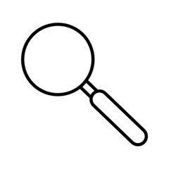 Search icon vector. Glyph symbol magnifying glass