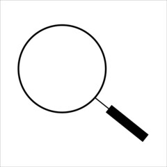 Search icon vector. Glyph symbol magnifying glass