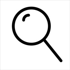 Search icon vector. Glyph symbol magnifying glass