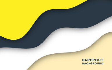 Modern abstract papercut style elegant background design