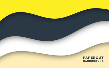 Modern abstract papercut style elegant background design