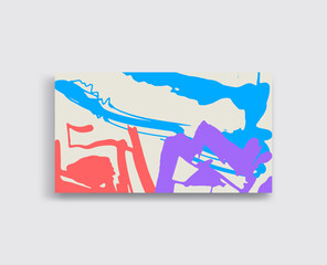 Artistic creative universal cards. Hand Drawn textures.