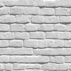 White brick wall seamless background - texture pattern for continuous replicate.