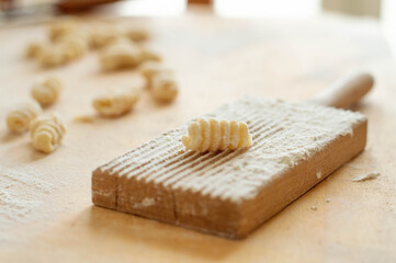 Italian potato gnocchi in the making