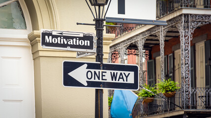 Naklejka premium Street Sign to Motivation