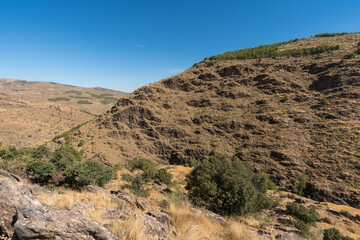 Mountainous landscape in the Sierra de los Filabres in southern Spain