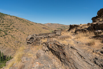 Abandoned houses in the Sierra de los Filabres in Spain