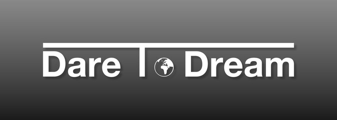 Dare to dream con sfondo colorato