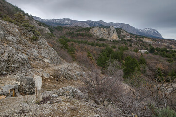 View of the Crimean mountains near Simeiz