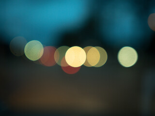 Abstract circular bokeh background of night light. Abstract  background concept. Happy new year concept. Christmas Festival concept.