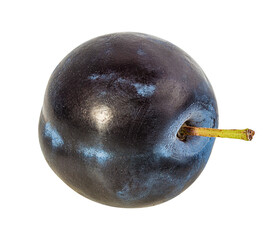 Fresh plum isolated on white background with clipping path