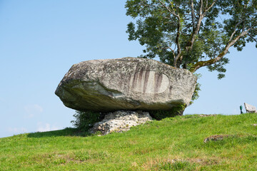 Druidenstein beim Golfplatz, Morschach, Kanton Schwyz, Schweiz