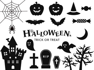 Happy Halloween icon set VECTOR