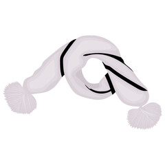 
A colorful sheer scarf with knot for accessory wear 
