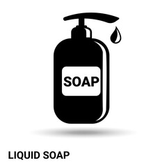 Liquid soap. Liquid soap isolated on a light background. Vector illustration.