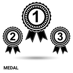 Medals. The medal is isolated on a light background. Vector illustration.