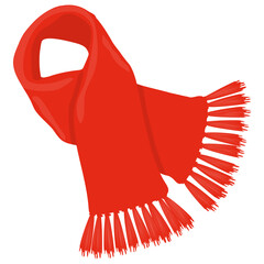 
A colorful sheer scarf with knot for accessory wear 
