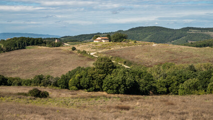 Scenic landscape of Tuscany in Italy