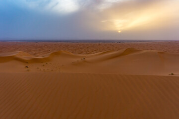 Naklejka na ściany i meble Desert sand dune in Morocco